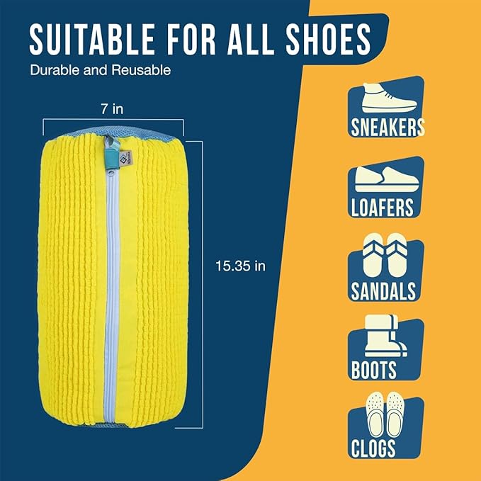 Shoe Washing Machine Bag – Laundry Shoe Bag for Washer and Dryer, Sneaker Washing Machine Bag, Shoe Dryer Bag, Shoe Cleaning Bag, Shoe Laundry Bag for Sneakers and Delicate Shoes (GREY)
