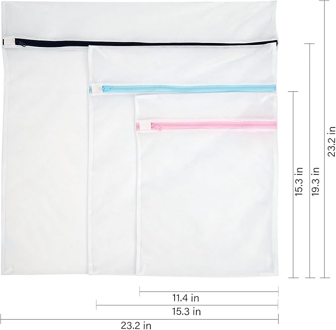 Casaphoria 5Pcs Bra Laundry Bags for Washing Machine, Large Travel Lingerie Laundry Bags for Dirty Clothes, Underwear Mesh Wash Bags for Delicates