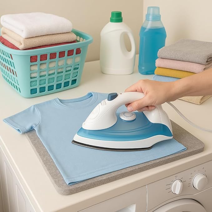 Wool Ironing Mat for Table Top – Portable Pressing Pad, Ironing Board Alternative for Quilting, Sewing & Travel Iron Anywhere (11.5" x 14.5")