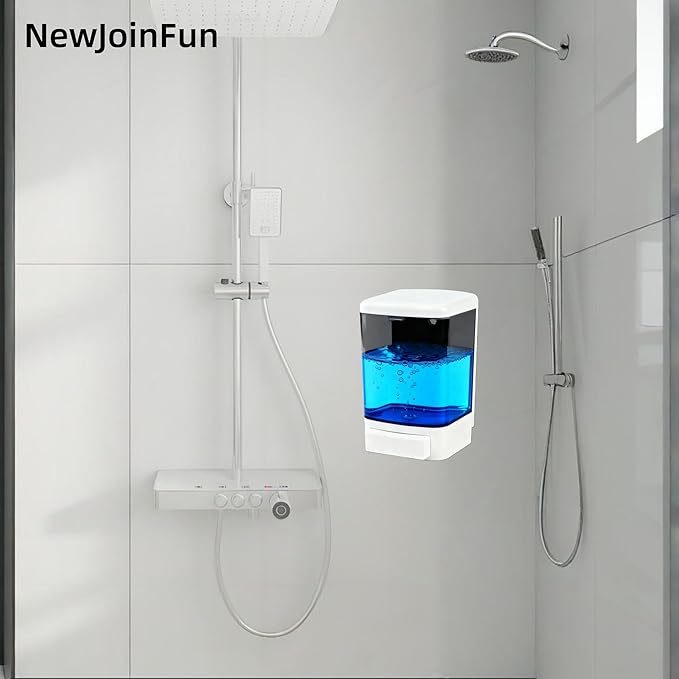 Manual Soap Dispenser Kitchen Bathroom Wall Mounted Commercial Soap Dispenser for Liquid Containers Shampoo Gel Chamber Plastic - (33.8 oz) 1000ml