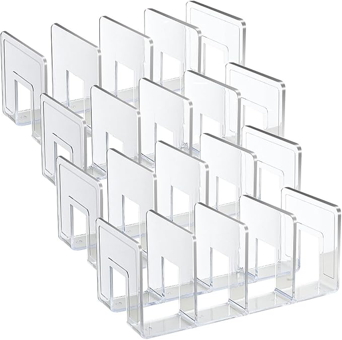 Clear Acrylic File Organizer, Purse Organizer, File Sorter Desktop File Folder Organizer for Book, Envelopes, Mail, Document, Notebook, Office Supplies, Handbag (4Pcs)