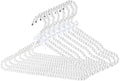 SHIDOW Pearl Hangers, Pearl Clothing Hangers for Women, Pearl Storage, Organizer for Storing Dresses, Coats, Shirts, Pants, Skirts in Bedrooms, Cabinets, Wardrobes (White)