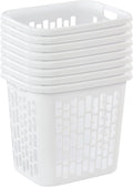 Sterilite Ultra Easy Carry Plastic Dirty Clothes Laundry Basket Hamper with Integrated Handles and Ventilation Holes, White (8 Pack)