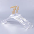 Acrylic Hangers with Gold Hook Clear Clothing Standard Hangers for Women's Weddings and Bridesmaid Hangers