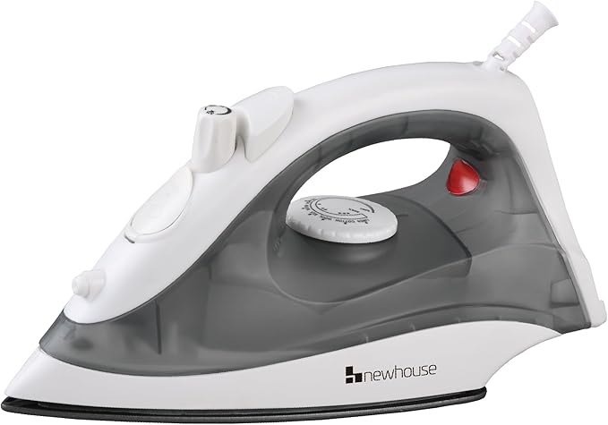 Newhouse 120V 1200-Watt Steam and Spray Iron NHIR-001, Adjustable Temperature, Self-Cleaning, ETL Certified for Hospitality and Home Use