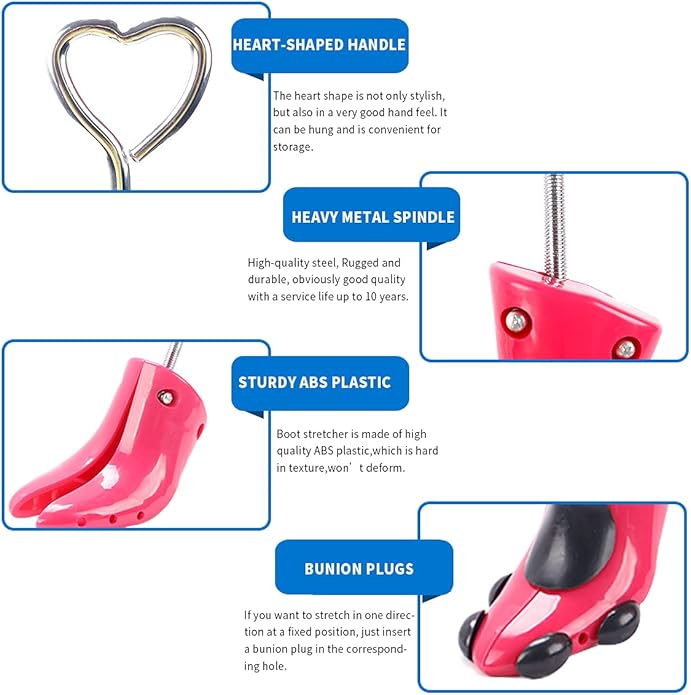 XYH Shoe Stretcher for Women and Men - 4-Way Adjustable for Wide Feet