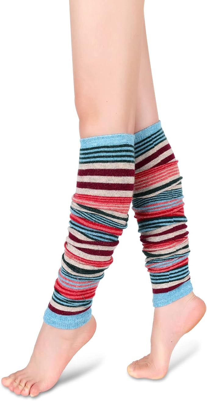 Benefeet Sox Wool Knit Leg Warmers for Women Vintage Boho Leg Warmers Long Winter Warm Thigh High Footless Boot Socks