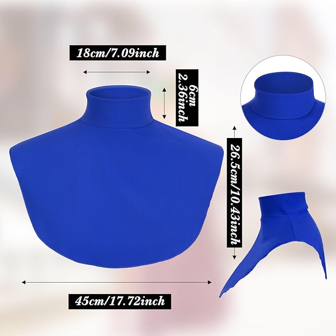 Turtleneck Dickey Extra Large Fake Collar Detachable Dickey Collar Half Mock Turtleneck for Men Women