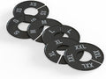 6 Sets of Generic Clothing Round Rack Size Dividers (XS-XXL) (Black with Silver Font)