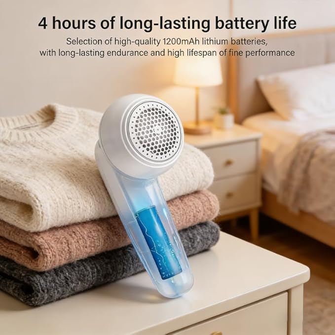 Rechargeable Fabric Shaver for Clothing 2026, Type-C Electric Lint Remover Sweater Fast Shaver for Pilling Clothes, Fuzz Fabric, Hairballs, Blankets, Home Decor (Green)