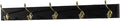 Wooden Mallet Brass, Black 5 Hook Coat Rack,
