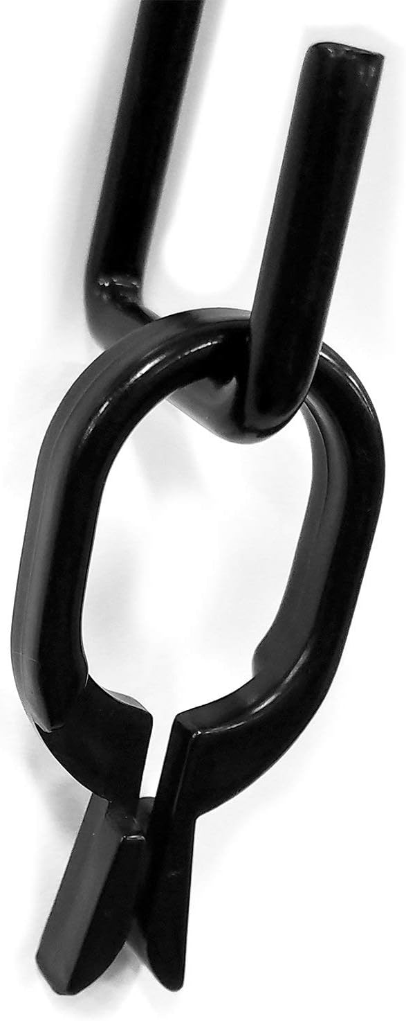 Black Scarf Clip Hangers for Retail, Economic Plastic Fine Garment Pinch Hooks, 200 Pack