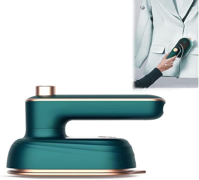 Steam Iron,Rotary Garment Iron,Portable Garment Steamer Cleaner Handheld ElectricIron,Upgrade Portable Mini Ironing Machine,Foldable Travel GarmentIron for Fabric Clothes,for Travel (Green)