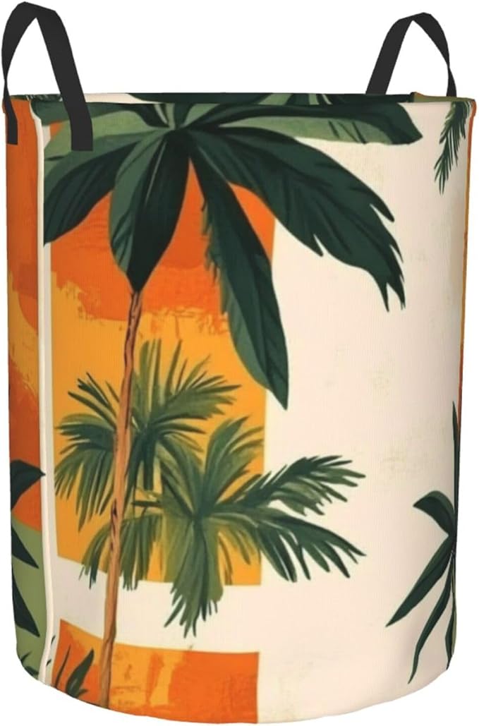 Retro Tropics Print Laundry Basket For Storage Bins Gift Baskets Bedroom Clothes Hamper