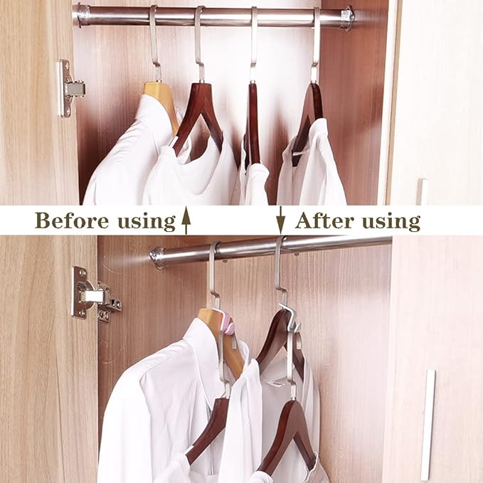 Clothes Hanger Connector Hooks, 80PCS Sturdy Mini Cascading Hanger Hooks, Thickened 20lbs Space Saving Closet Hanger Organizer, Hanger Extender Clips, 4-Color Hanger Connection Hooks for Closet
