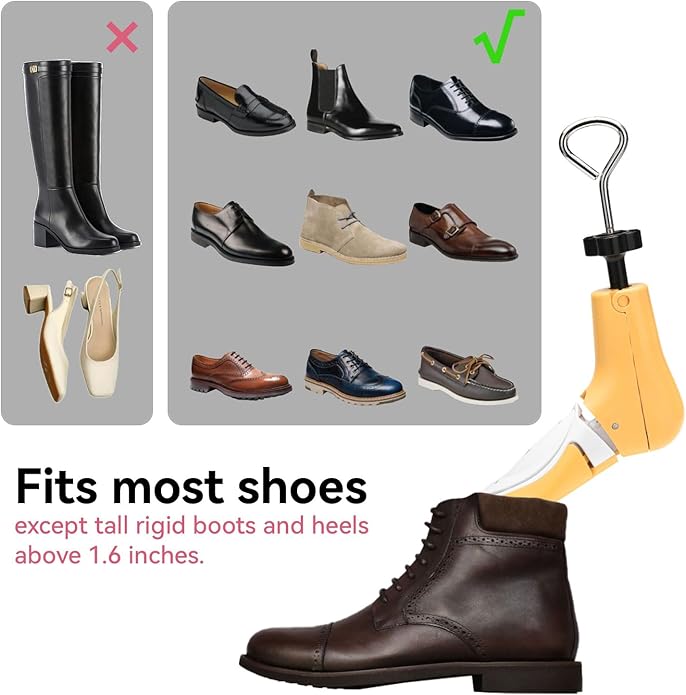 Boot Stretcher for Cowboy & Ankle Boots, Boot & Heel Expander for Instep and Wide Feet