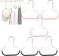 Durable Steel Hangers Maximize Closet Space with Versatile Storage, Hat Organizer Durable Stainless Steel, Durable Steels Hangers for Caps, Ties, Scarves, Clothes (Mixed,6 pcs)