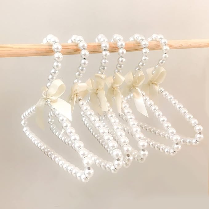 6Pack Baby Pet Dog Clothes Hangers, Mini Cute Pearl Hangers