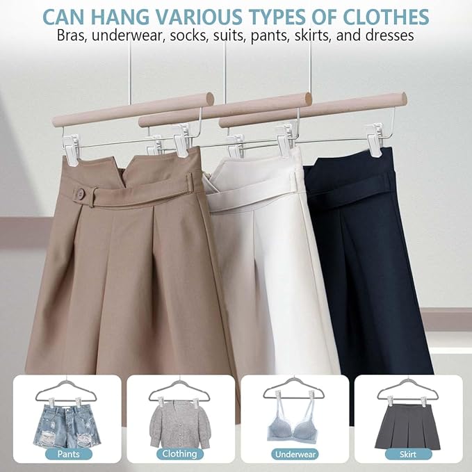 80 Pcs Plastic Baby Hanger Clips Slim-line Finger Clips Set for Clothes Hanger Velvet Hanger (White)