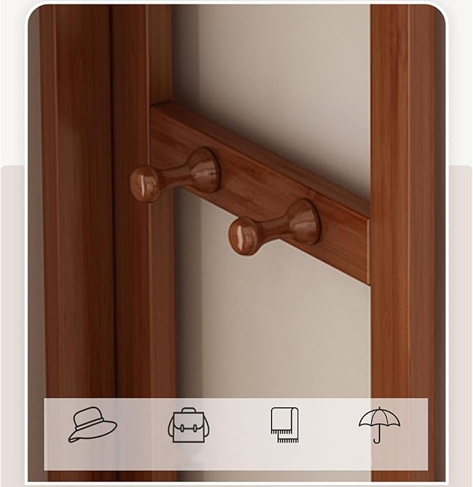 corner coat rack,hall tree,Solid wood clothes rack,Solid wood clothing rack with storage basket and hooks,garment rack for bedroom,living room,entryway,storage rack for clothes