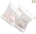 Hayden Hill Luxury Organic Cotton Mesh Laundry Bags For Delicates - Set of 2 Large & Small - Garment Bags For Washing Machine - Bra and Lingerie Wash Bag - Carbon Neutral