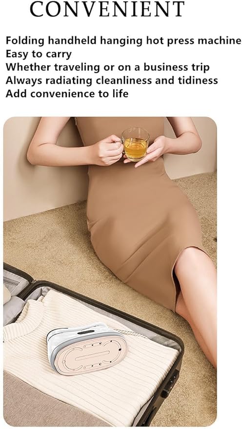 2 In 1 Portable Ironing Machine, Handheld Clothing Steam Iron, 1200W +15 Seconds Fast Heating,180°Rotation, LCD Display Ironing Mode, 7-Hole Pressurized Steam