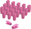 Premium Heavy Duty ABS Plastic Slim-line Hanger Set of Finger Clips for Velvet Hangers - 20 Pack (Pink)