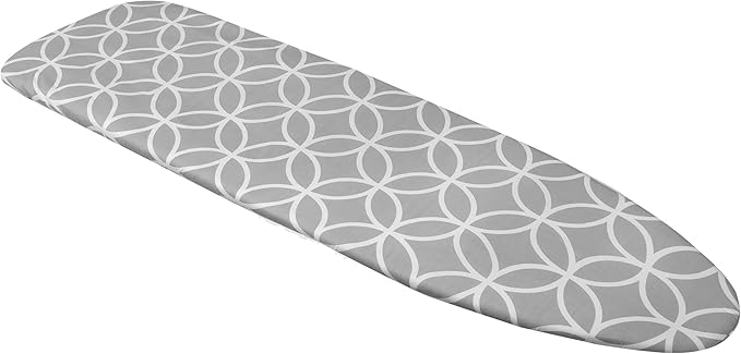 Westex Circles Heavy Duty Ironing Board Cover and Pad, Thick 3-Layer Stain Resistant Padding, Elasticized Skirt, Click-to-Close Fastener, 15 x 54 Inch (Board NOT Included, Cover ONLY)