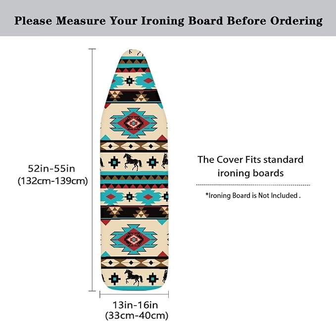 SEANATIVE Aztec Geometric Ironing Board Cover and Pad Heat Reflective Ironing Pad Cover Sea Iron Board Cover for Home Decor
