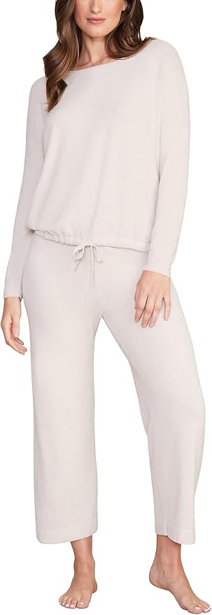 Barefoot Dreams CozyChic Ultra Lite Slouchy Pullover for Women, Ultra Soft Long Sleeve, Crew Neck Pullover