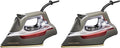 CHI Steam Iron for Clothes with 300+ Holes for Powerful Steam ing,Temperature Guide Dial,1700 Watts,XL 10’ Cord,3-Way Auto Shutoff,Titanium Infused Ceramic Soleplate,Silver (13101),(Pack of 2)