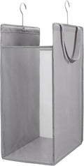 FENTEC Fentec Hanging Laundry Hamper, Hanging Laundry Basket, Slim Laundry Hamper Bag with Handles, Portable Hanging Closet Hamper, Mesh Heavy Duty Hanging Laundry Bag (Grey,1 Pack)