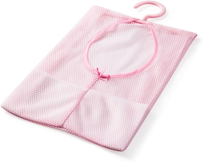 Yueton 3pcs Colorful Hanging Mesh Bag Set - Shower Storage Organizer with Clothes Clip Collection