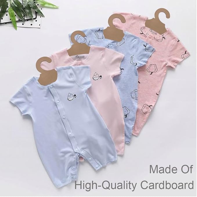 Baby Hanger for Nursery Closet Storage 11" Save Space Kids Hangers for Infant Children,Non-Slip Toddler Clothes Pants Hangers for Boy Girl Newborn ECO Friendly Cardboard Hanger Garment Display