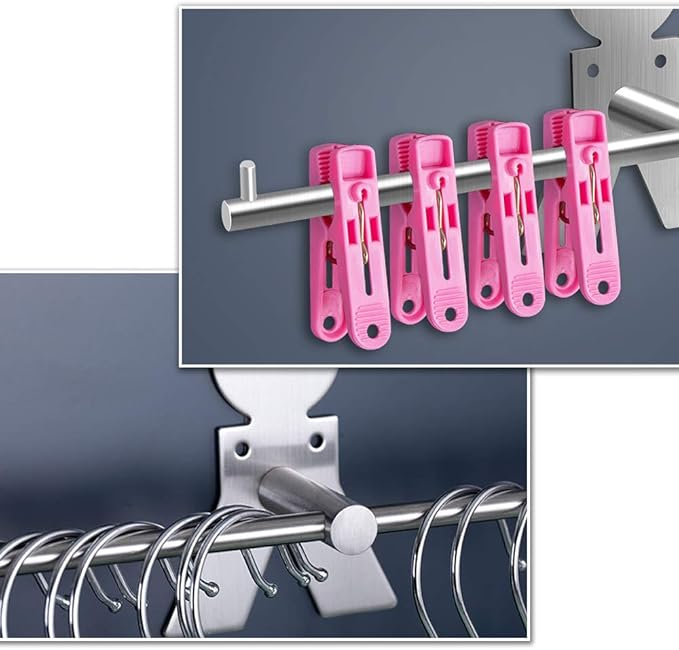 Picowe Clothes Hangers Storage Stacker Rack Holder Organizer, Wall Mounted, Adhesive or Drilling Installation, 304 Stainless Steel