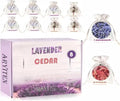 8 Pack Cedar Chips and Natural Dried Lavender Sachets Bags - Stop Clothes Damage, Cedar and Lavendar Home Fragrance Sachets for Drawers and Closets（3 Cedar & 5 Lavender