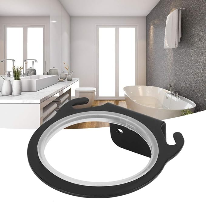 Mumusuki Universal Hair Dryer Holder, Wall Mount Blow Dryer Holder with Cord Storage Space Aluminum Bathroom Hair Tool Organizer for Universal Hairdryer