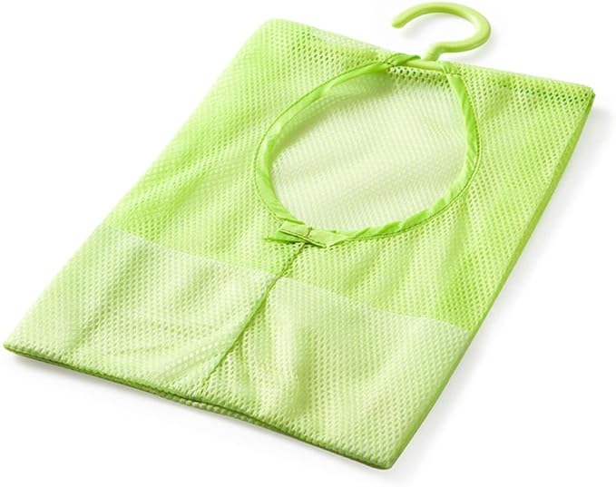 Yueton 3pcs Colorful Hanging Mesh Bag Set - Shower Storage Organizer with Clothes Clip Collection