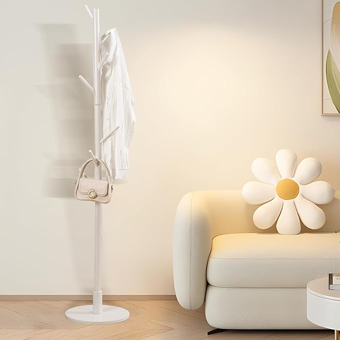 VECELO Coat Rack Freestanding, Entryway Hanger Stand, Umbrella Holder