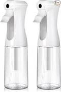 VIGOR PATH Continuous Spray Bottle for Hair – Fine Mist Mister for Hairstyling, Cleaning, Plants, Pets, Barbers, Salons, and Essential Oil Applications (200ml/6.7 oz) Clear 2 Pack