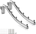 Wall Mount Clothes Hanger, Laundry Hanger Dryer Rack Foldable, Stainless Steel Wall Clothes Coat Hanger Rack Clothes Hook with Swing Arm Holder for Clothing Hanging System Closet Storage Organizer