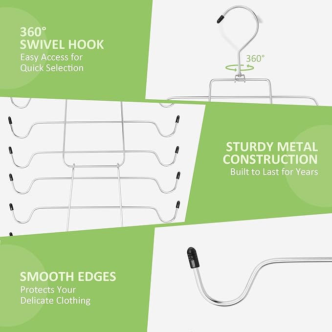 2 Pack Bra Hanger for Closet, Tank Top Hanger, Sturdy Metal Space Saving Hangers Sport Bra Holder, Closet Organizers and Storage, Silver