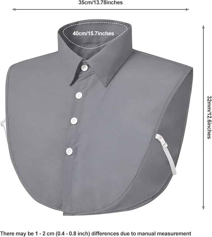 Fake Collar for Women, Detachable False Pointed Faux Shirt Collars for Office Casual Formal Outfits Graduation Daily