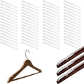300 Pack Non-Slip Rubber Hanger Grips, MaehSab Adhesive Clear Clothing Hanger Strips for Wood & Plastic Hangers, 2.8 x 0.2 Inch Clothes Hanging Accessories for Home & Retail Use
