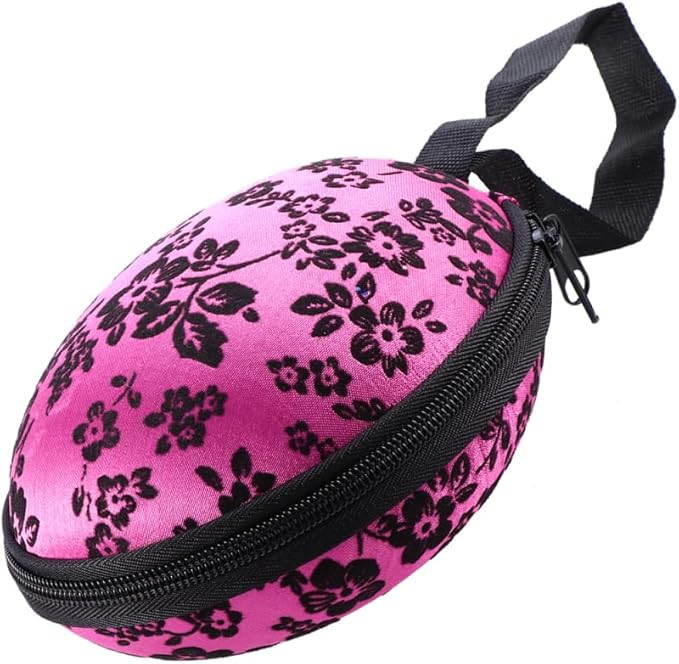 Cabilock Bra Case Zippered Travel Organizer for Women - Compact Slightly Waterproof Lingerie Storage with Hand Strap 5.90X4.92X9.44 Inch Small Travel Essentials