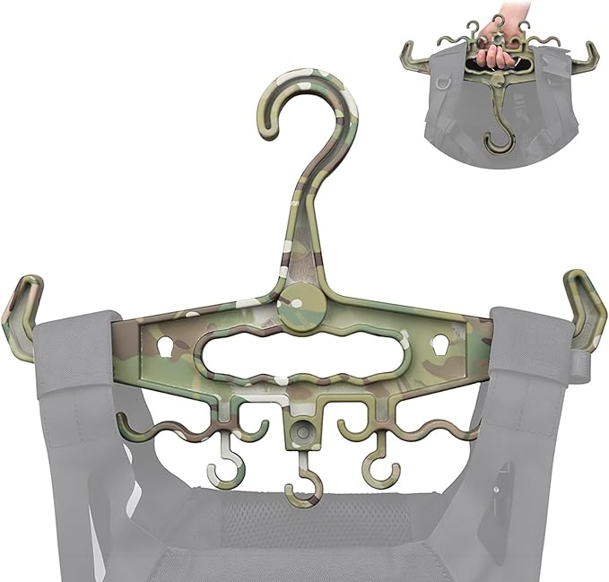 Upgrade Super Heavy Duty Hangers for Tactical Gear, Portable Tactical Gear Police Gear Backpack Organizer for CS Tactical Training Outdoor