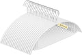 Heavy Duty Metal Suit Hangers 20 Pack, Non-Slip PVC Coating, No Shoulder Bumps, Space Saving Clothes Hangers for Sweaters, Coat, Shirts, Skirt, Jackets, White