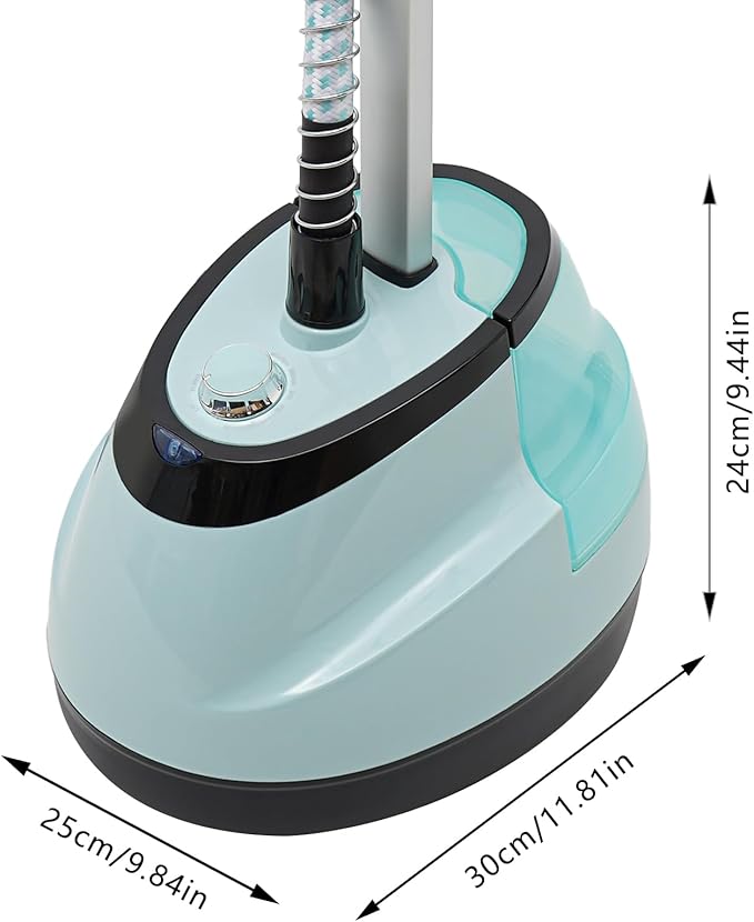 Standing Garment Steamer,Steamer for Clothes,1350W Fabric Steamer Standing Clothes Steamers with Ironing Board, Adjustable Rod & 1.6L/0.42gal Water Tank Wrinkle Remover Heats in 45 Seconds (Blue)