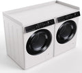 Washer Dryer Countertop, 27.5" x 54“ Wood Washer and Dryer Countertop with Edge Rails for Laundry Room Organization and Storage, White