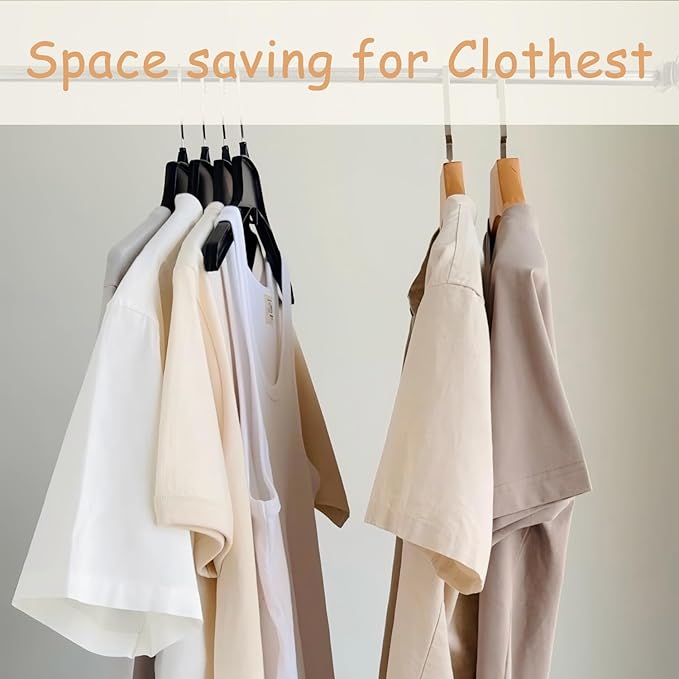 Extra Wide Hangers for Plus Size Clothes, Ganchos para Colgar Ropa,19 Inch Plus Size Hangers Ideal for XL, XXL Shirts, Coats, Dresses, Etc. Plastic. Black.